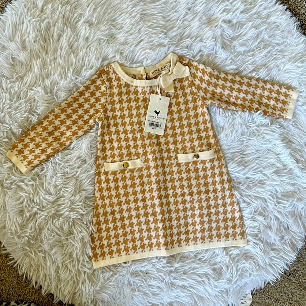 Hope and Henry knit sweater girls dress